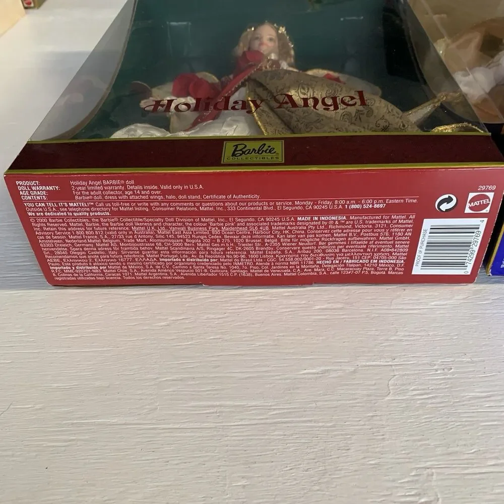 VTG Barbie Lot 2 2000 2001 HOLIDAY ANGEL COLLECTOR EDITION SET COLLECTION